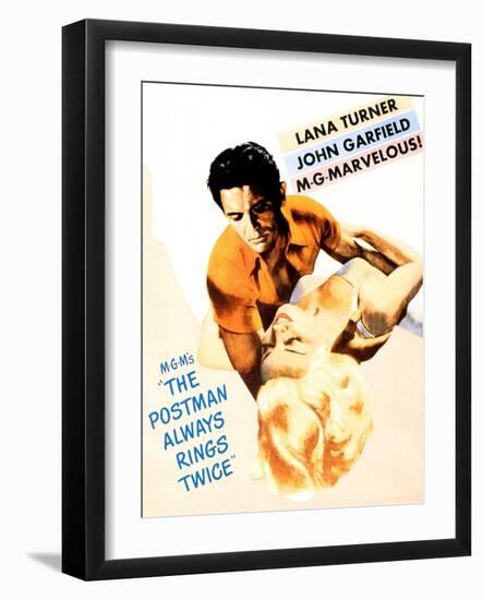 The Postman Always Rings Twice, John Garfield, Lana Turner, 1946-null-Framed Art Print