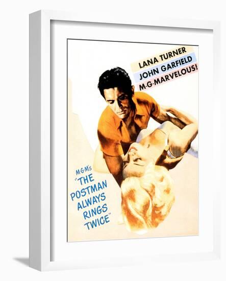 The Postman Always Rings Twice, John Garfield, Lana Turner, 1946-null-Framed Art Print