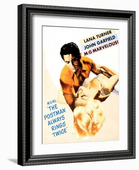 The Postman Always Rings Twice, John Garfield, Lana Turner, 1946-null-Framed Art Print