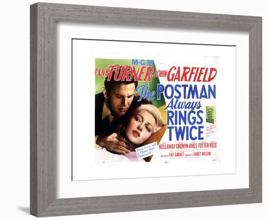 The Postman Always Rings Twice, Lana Turner, John Garfield, 1946-null-Framed Giclee Print