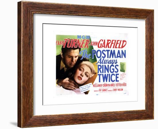 The Postman Always Rings Twice, Lana Turner, John Garfield, 1946-null-Framed Giclee Print