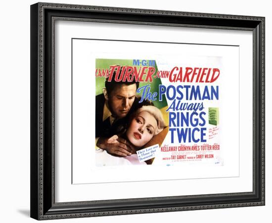 The Postman Always Rings Twice, Lana Turner, John Garfield, 1946-null-Framed Giclee Print