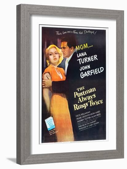 The Postman Always Rings Twice, Lana Turner, John Garfield, 1946-null-Framed Art Print