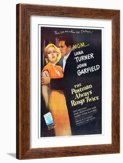 The Postman Always Rings Twice, Lana Turner, John Garfield, 1946-null-Framed Art Print