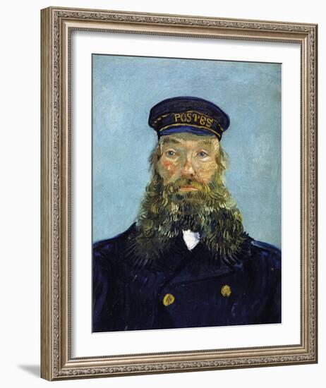 The Postman: Joseph Roulin-Vincent van Gogh-Framed Art Print