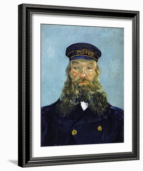 The Postman: Joseph Roulin-Vincent van Gogh-Framed Art Print