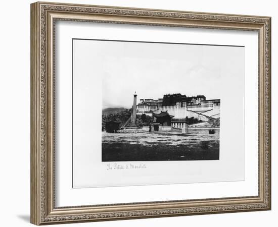 The Potala and Monolith, Lhasa, Tibet, 1903-04-John Claude White-Framed Giclee Print