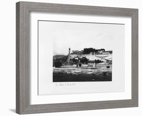 The Potala and Monolith, Lhasa, Tibet, 1903-04-John Claude White-Framed Giclee Print