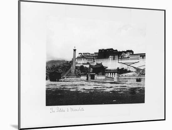 The Potala and Monolith, Lhasa, Tibet, 1903-04-John Claude White-Mounted Giclee Print