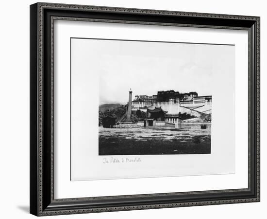 The Potala and Monolith, Lhasa, Tibet, 1903-04-John Claude White-Framed Giclee Print