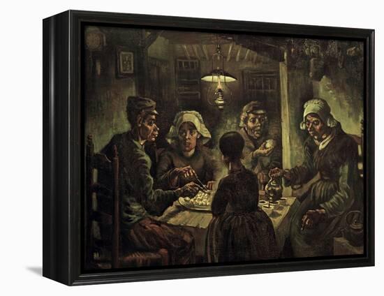 The Potato Eaters-Vincent van Gogh-Framed Premier Image Canvas