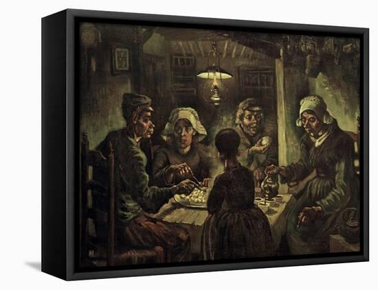 The Potato Eaters-Vincent van Gogh-Framed Premier Image Canvas