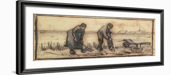 The Potato Harvest, from a Series of Four Drawings Representing the Four Seasons-Vincent van Gogh-Framed Giclee Print