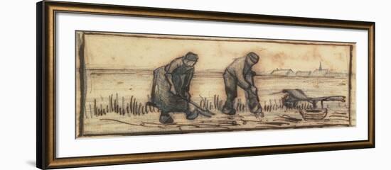 The Potato Harvest, from a Series of Four Drawings Representing the Four Seasons-Vincent van Gogh-Framed Giclee Print