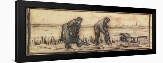 The Potato Harvest, from a Series of Four Drawings Representing the Four Seasons-Vincent van Gogh-Framed Giclee Print