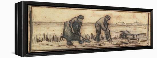 The Potato Harvest, from a Series of Four Drawings Representing the Four Seasons-Vincent van Gogh-Framed Premier Image Canvas