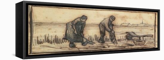 The Potato Harvest, from a Series of Four Drawings Representing the Four Seasons-Vincent van Gogh-Framed Premier Image Canvas