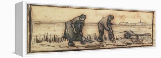 The Potato Harvest, from a Series of Four Drawings Representing the Four Seasons-Vincent van Gogh-Framed Premier Image Canvas