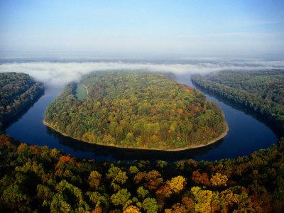 The Potomac River Makes A Hairpin Turn Through The Forest