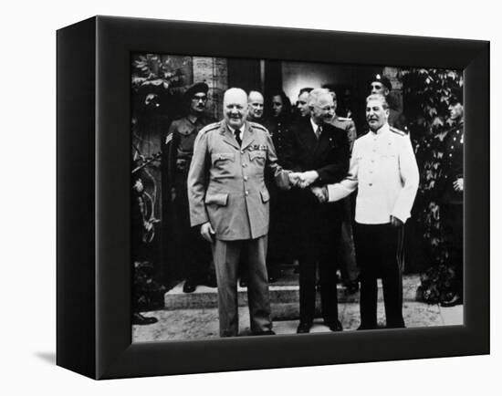 The Potsdam Conference, Winston Churchill, Harry S. Truman and Joseph Stalin, 1945-null-Framed Stretched Canvas