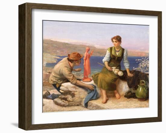 The Potter's Courtship, C.1886-Arthur Hughes-Framed Giclee Print
