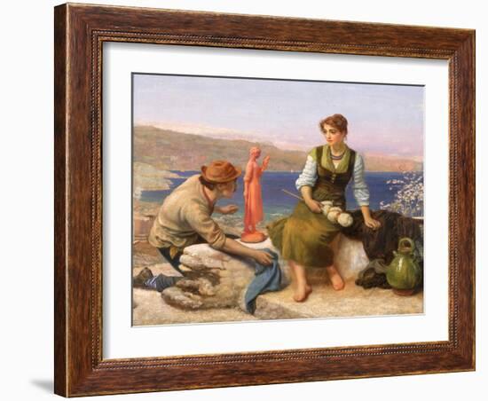 The Potter's Courtship, C.1886-Arthur Hughes-Framed Giclee Print