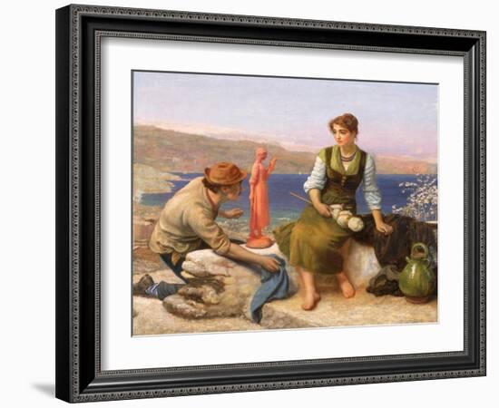 The Potter's Courtship, C.1886-Arthur Hughes-Framed Giclee Print