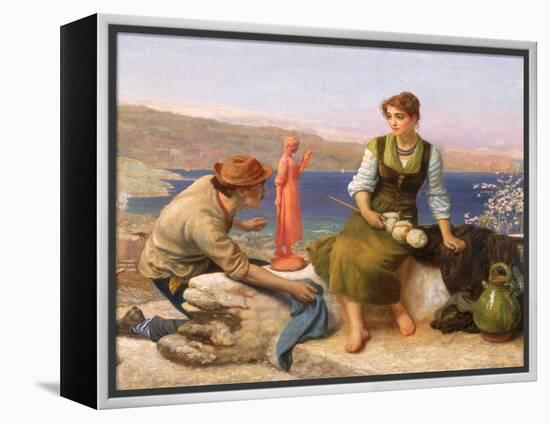 The Potter's Courtship, C.1886-Arthur Hughes-Framed Premier Image Canvas