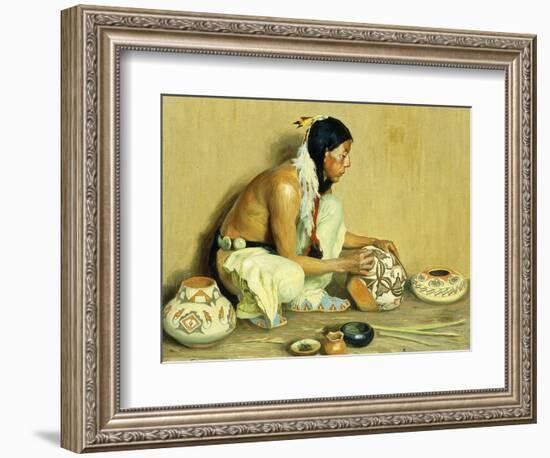 The Pottery Maker-Eanger Irving Couse-Framed Giclee Print