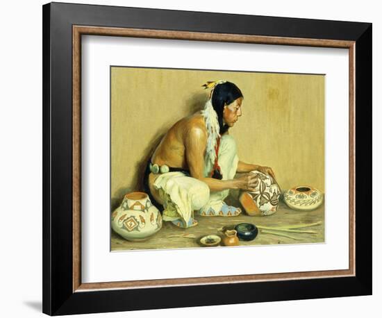 The Pottery Maker-Eanger Irving Couse-Framed Giclee Print