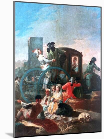 The Pottery Vendor, 1778-Francisco de Goya-Mounted Giclee Print