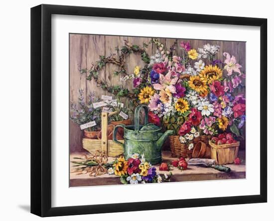 The Potting Bench-Barbara Mock-Framed Giclee Print