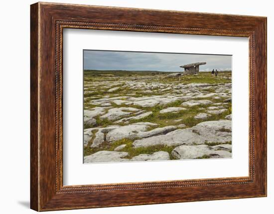 The Poulnabrone dolmen, prehistoric slab burial chamber, The Burren, County Clare, Munster, Republi-Nigel Hicks-Framed Photographic Print