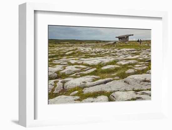 The Poulnabrone dolmen, prehistoric slab burial chamber, The Burren, County Clare, Munster, Republi-Nigel Hicks-Framed Photographic Print