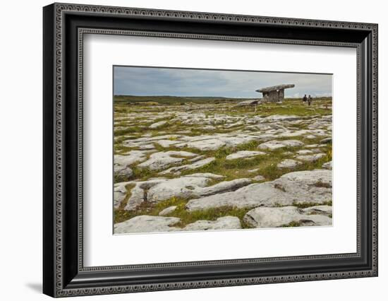 The Poulnabrone dolmen, prehistoric slab burial chamber, The Burren, County Clare, Munster, Republi-Nigel Hicks-Framed Photographic Print