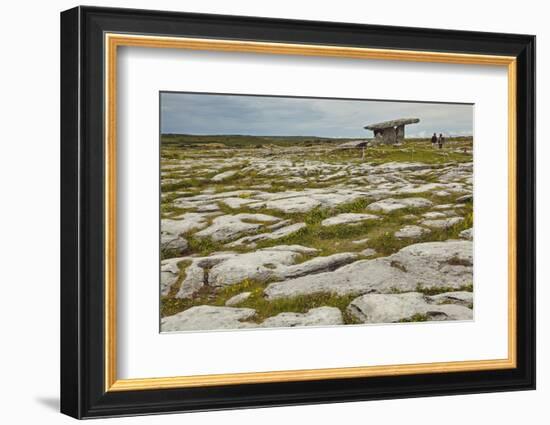 The Poulnabrone dolmen, prehistoric slab burial chamber, The Burren, County Clare, Munster, Republi-Nigel Hicks-Framed Photographic Print