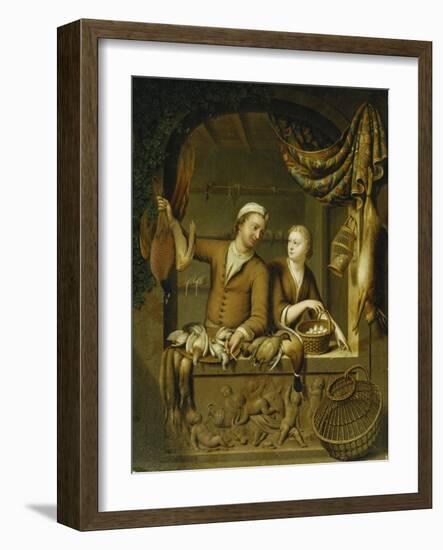 The Poultry Sellers, 1727-Willem Van Mieris-Framed Giclee Print