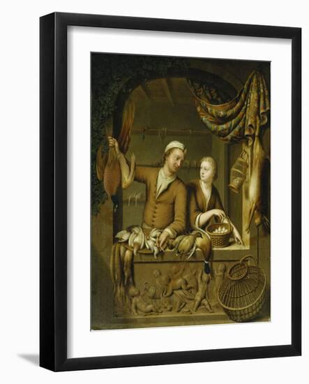 The Poultry Sellers, 1727-Willem Van Mieris-Framed Giclee Print