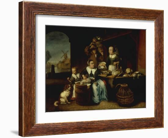 The Poultry Shop-Nicholaes Maes-Framed Giclee Print