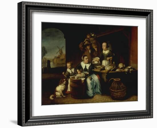 The Poultry Shop-Nicholaes Maes-Framed Giclee Print