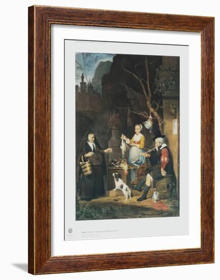 The Poultry Vendor, Young Woman-Gabriel Metsu-Framed Collectable Print