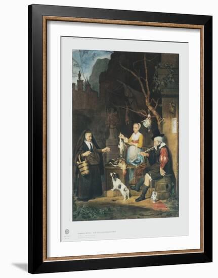 The Poultry Vendor, Young Woman-Gabriel Metsu-Framed Collectable Print