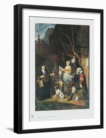 The Poultry Vendor, Young Woman-Gabriel Metsu-Framed Collectable Print