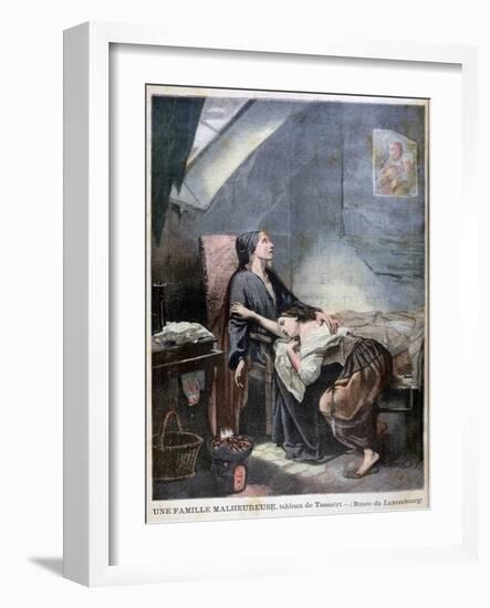 The Poverty-Stricken Family, or the Suicide, 1849-Octave Tassaert-Framed Giclee Print