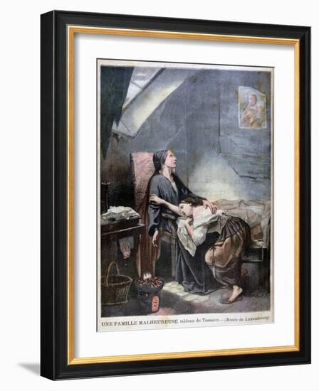 The Poverty-Stricken Family, or the Suicide, 1849-Octave Tassaert-Framed Giclee Print