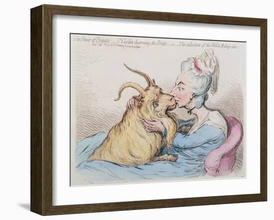 The Power of Beauty: St. Cecilia Charming the Brute-James Gillray-Framed Giclee Print