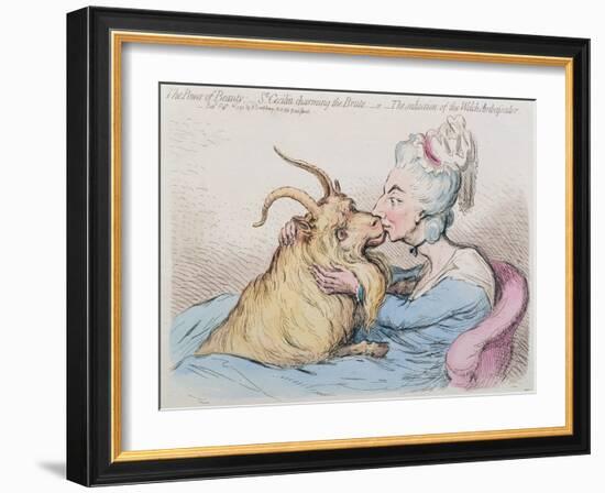 The Power of Beauty: St. Cecilia Charming the Brute-James Gillray-Framed Giclee Print