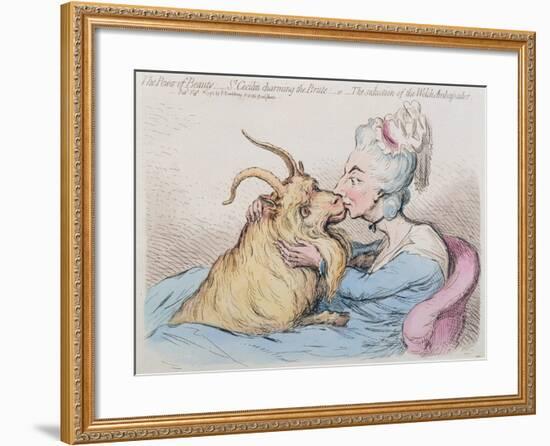 The Power of Beauty: St. Cecilia Charming the Brute-James Gillray-Framed Giclee Print