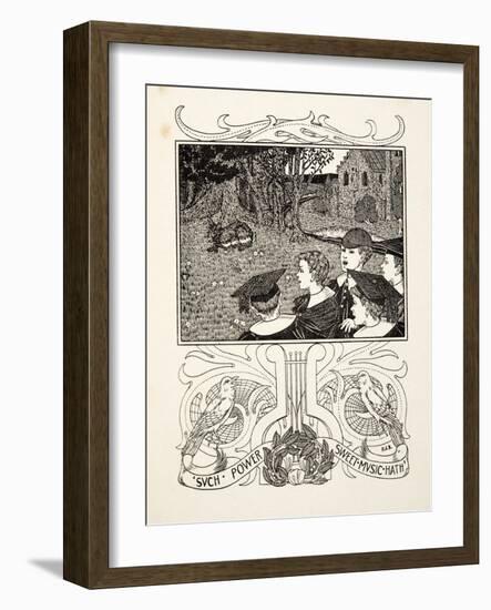 The Power of Music, from A Hundred Anecdotes of Animals, Pub. 1924 (Engraving)-Percy James Billinghurst-Framed Giclee Print