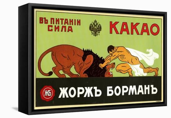 The Power to Defeat Lions in the Nutrition of George Borman Cocoa-null-Framed Stretched Canvas
